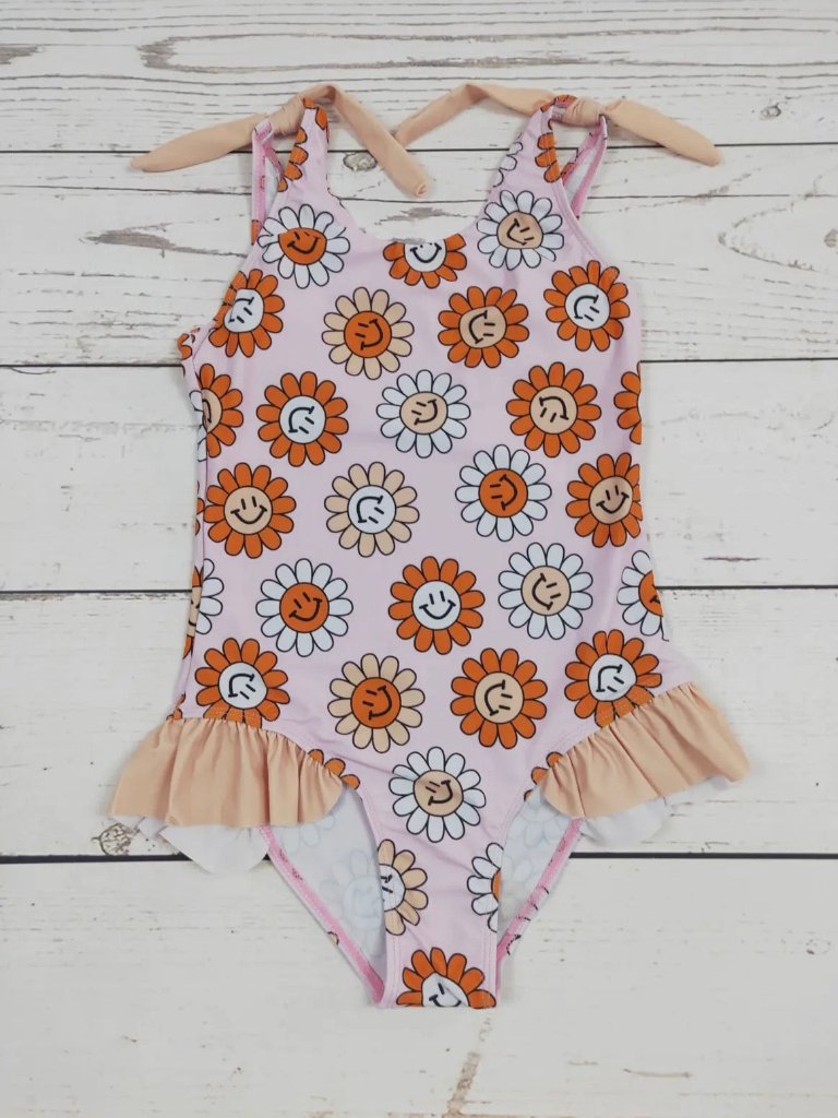 Girls Flower Swimsuit